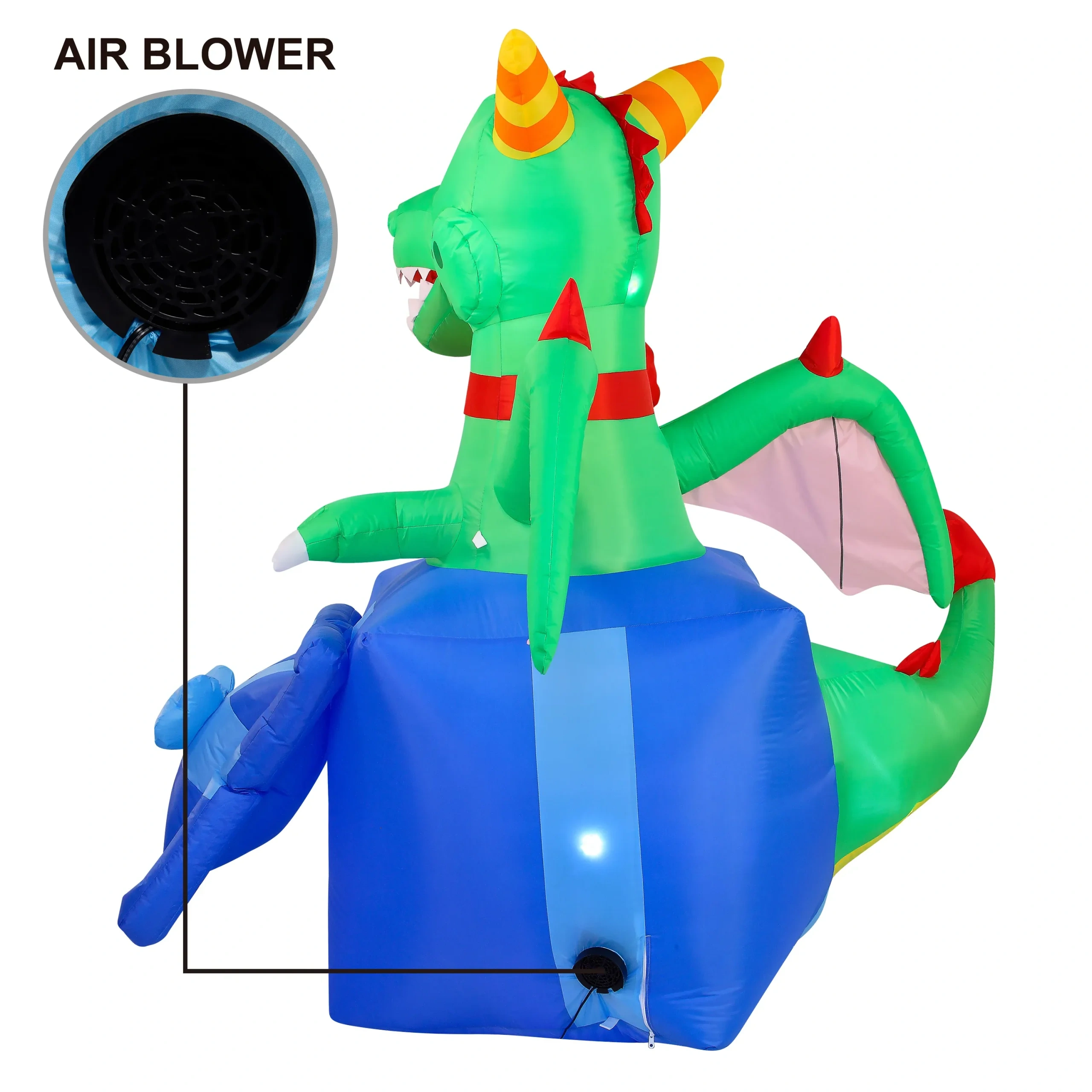 6ft Christmas Inflatable Dragon in A Gift Box