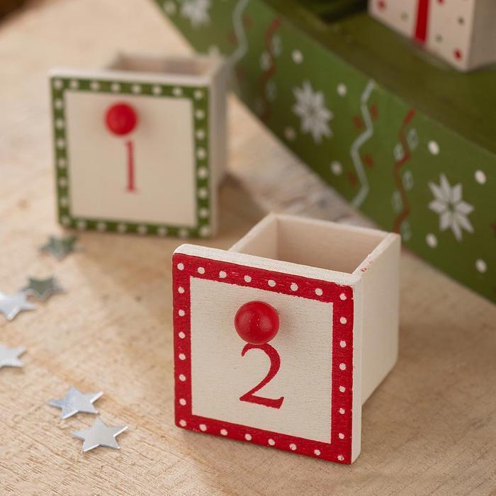 Wooden Rocking Horse Christmas Advent Calender