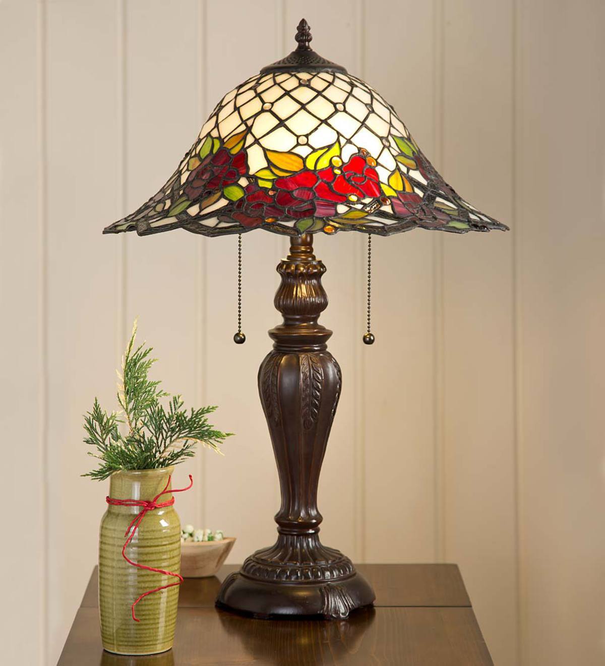 Flower Stained Glass Table Lamp