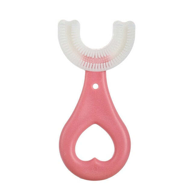 U-Shape Infant Toothbrush with Silicone Handle