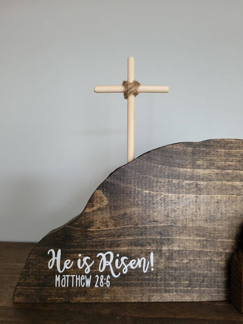 He is Risen | The tomb was empty | Easter Resurrection Scene | Easter Decor