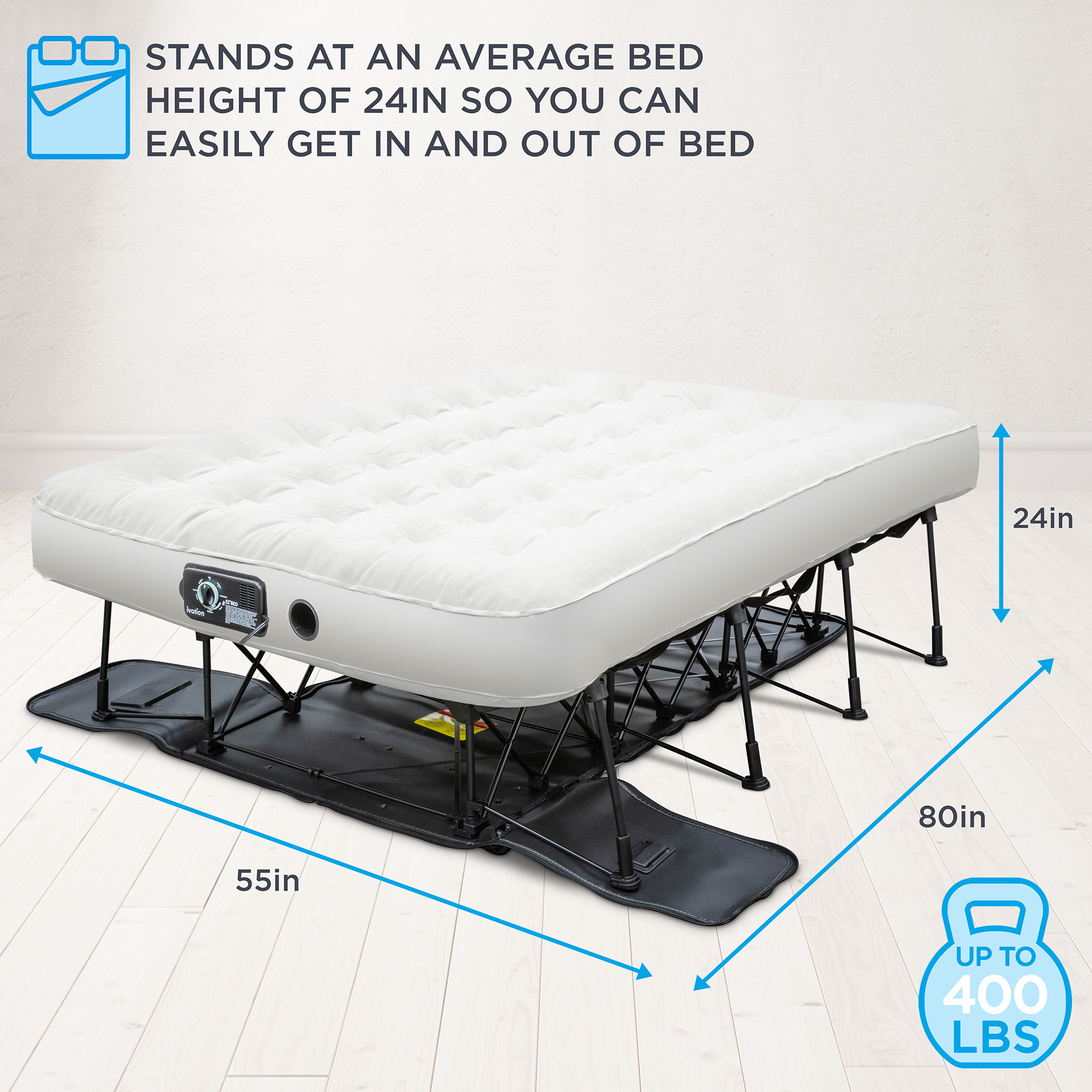 🔥Clearance Sale🔥 Air Mattress with Frame & Rolling Case
