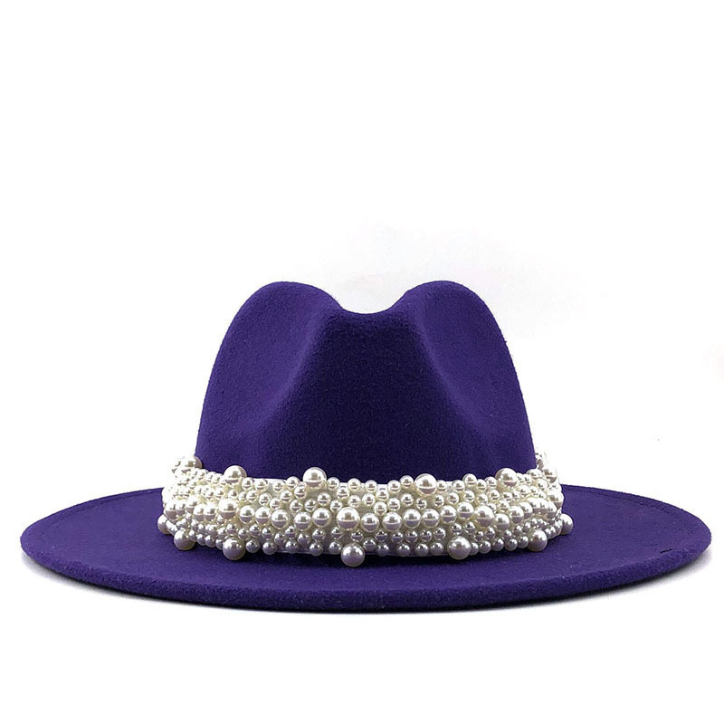 Elegant Jazz Hat Pearl Top Hat