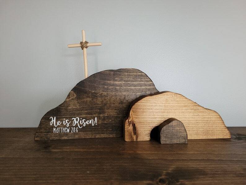 He is Risen | The tomb was empty | Easter Resurrection Scene | Easter Decor