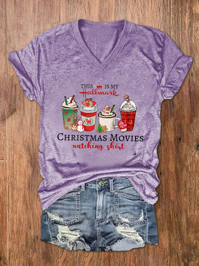 Women's This Is My Christmas Movies Watching T-Shirt