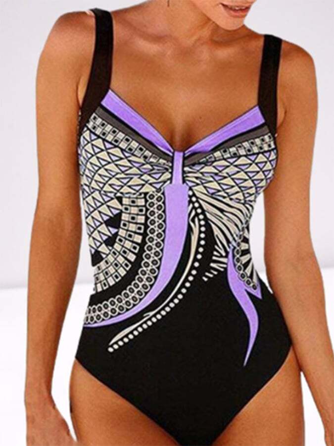 Sexy Printed One Piece Swimsuit
