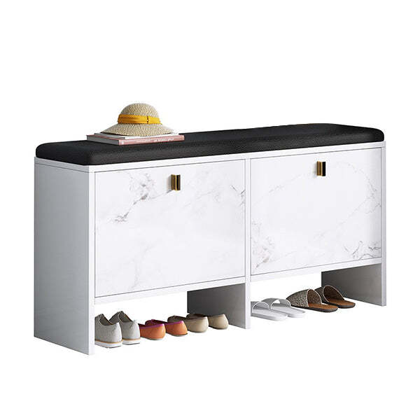 GOODITEMMALL Shoe Bench with Flip Drawer & Padded Seat Cushion, Hallway Bench Shoe Cabinet