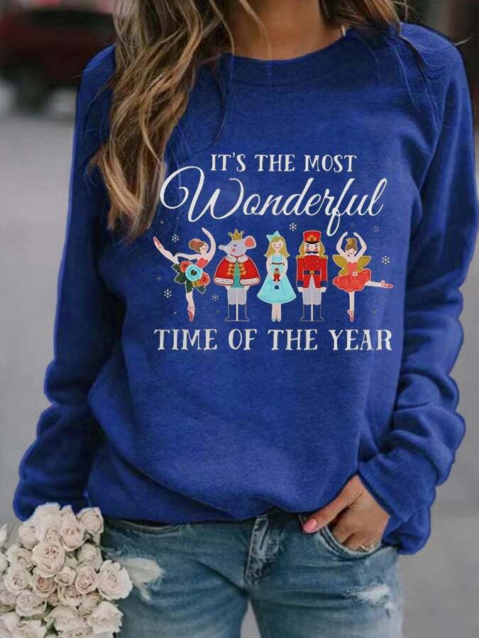 Christmas Casual Printed Sweatshirt