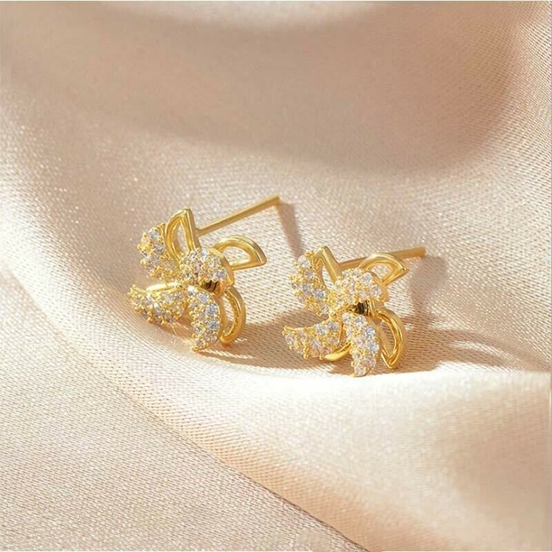 ✨Summer promotion✨ Exquisite Crystal Rotating Windmill Earrings