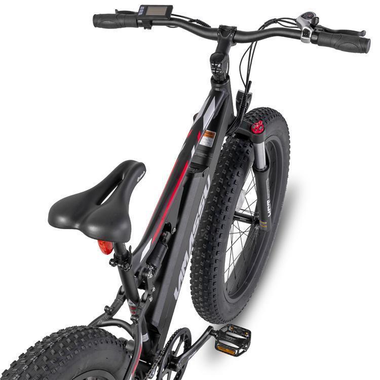 500w full suspension snow beach electric mountain bike fat tire ebike