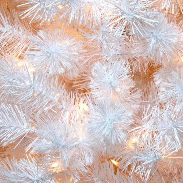7.5 ft. Wispy Willow Grande White Slim Artificial Christmas Tree with Clear Lights