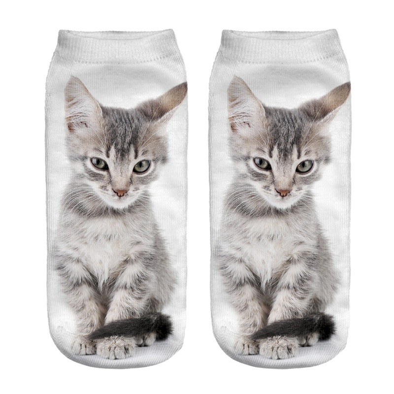3D Cat Print Socks