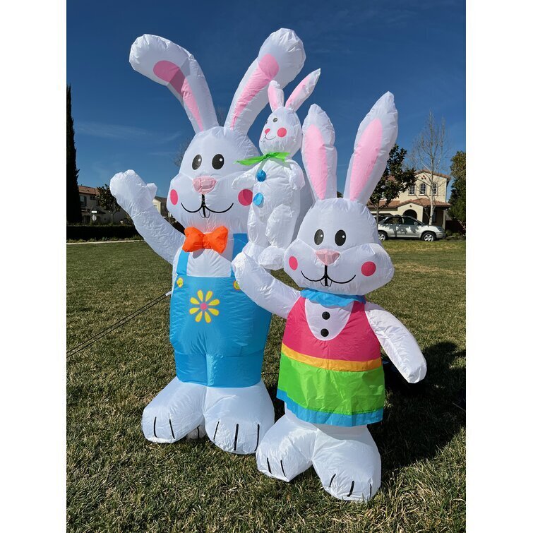 Easter Inflatable Cute Bunny Family Decoration