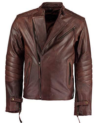 Mens Kendal Vintage Brown David Beckham Leather Jacket