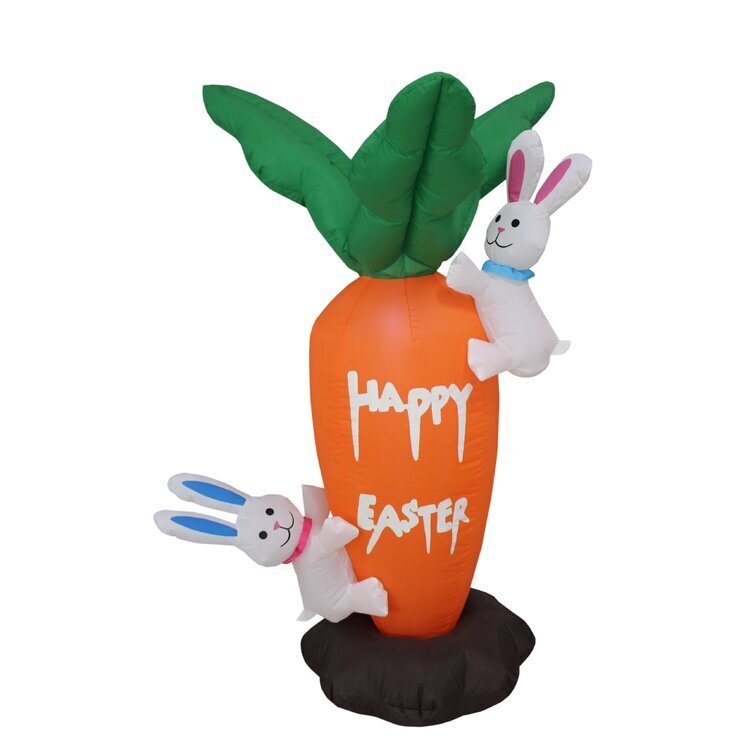 Easter Bunnies and Carrot Inflatable