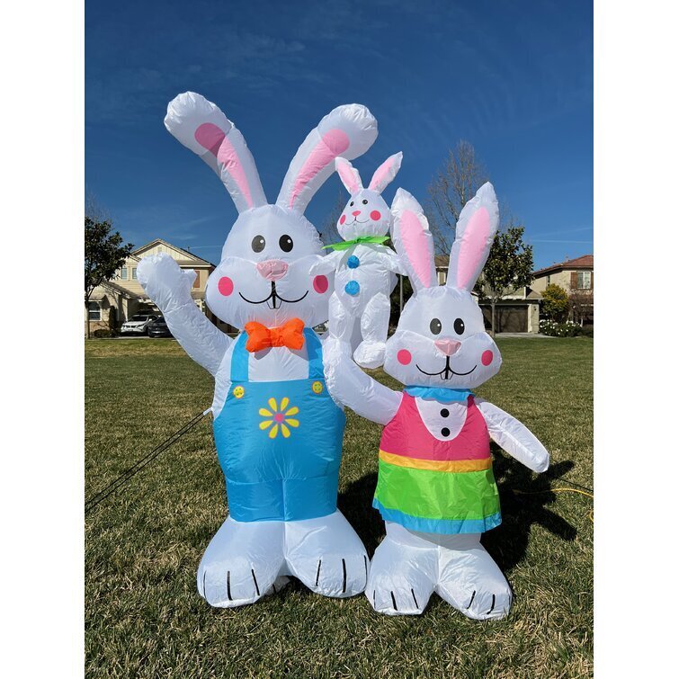 Easter Inflatable Cute Bunny Family Decoration