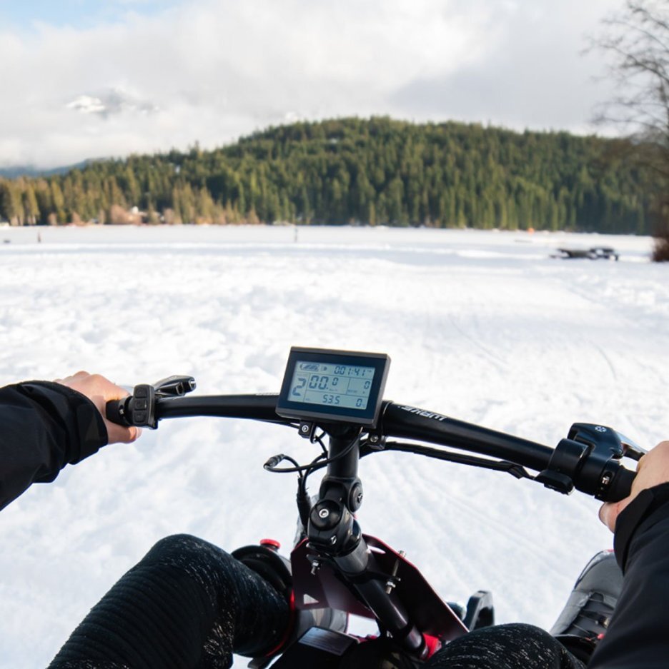 The electric sled for winter adventures