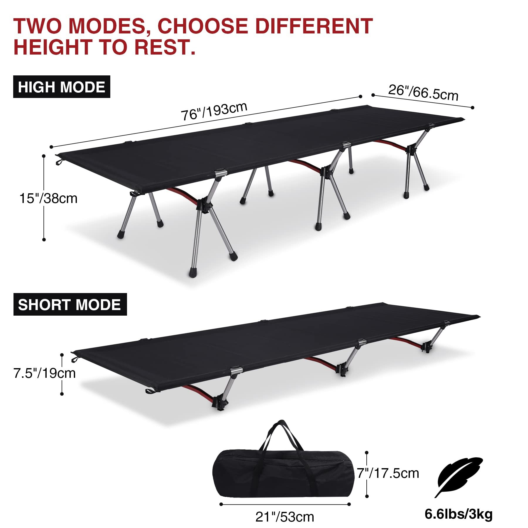 Portable Lightweight Folding  Camping Cot ,Bed