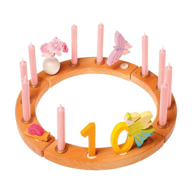 Waldorf Wooden Birthday Ring - 16 Holes