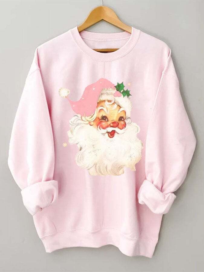 Christmas Santa Claus Print Sweatshirt