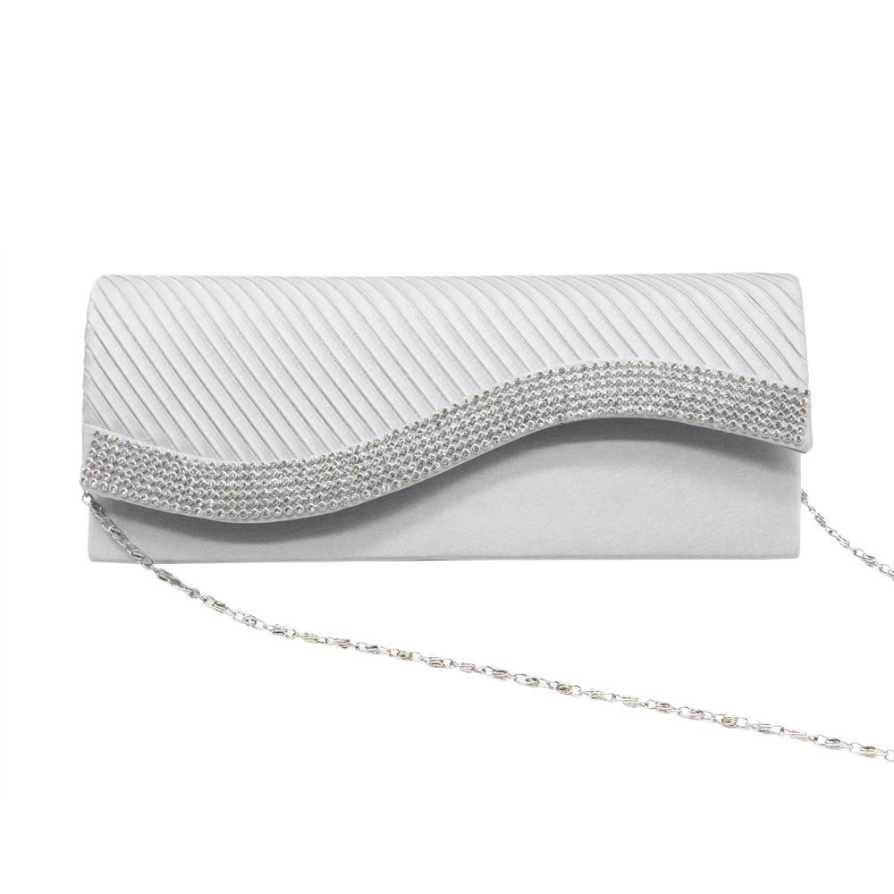 Sequin Clutch Bag With Chain Evening Party Bag