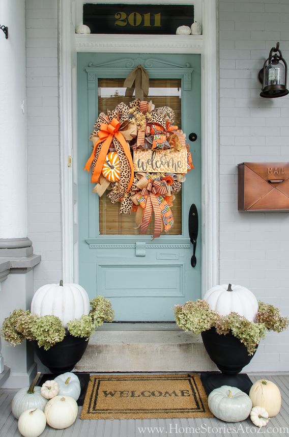 🎃Fall Halloween 49% OFF🔥Leopard print pumpkin wreath