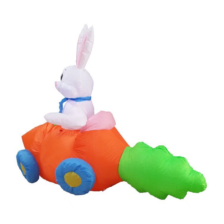 Rabbit in Carrot Car Decoration Lawn Art
