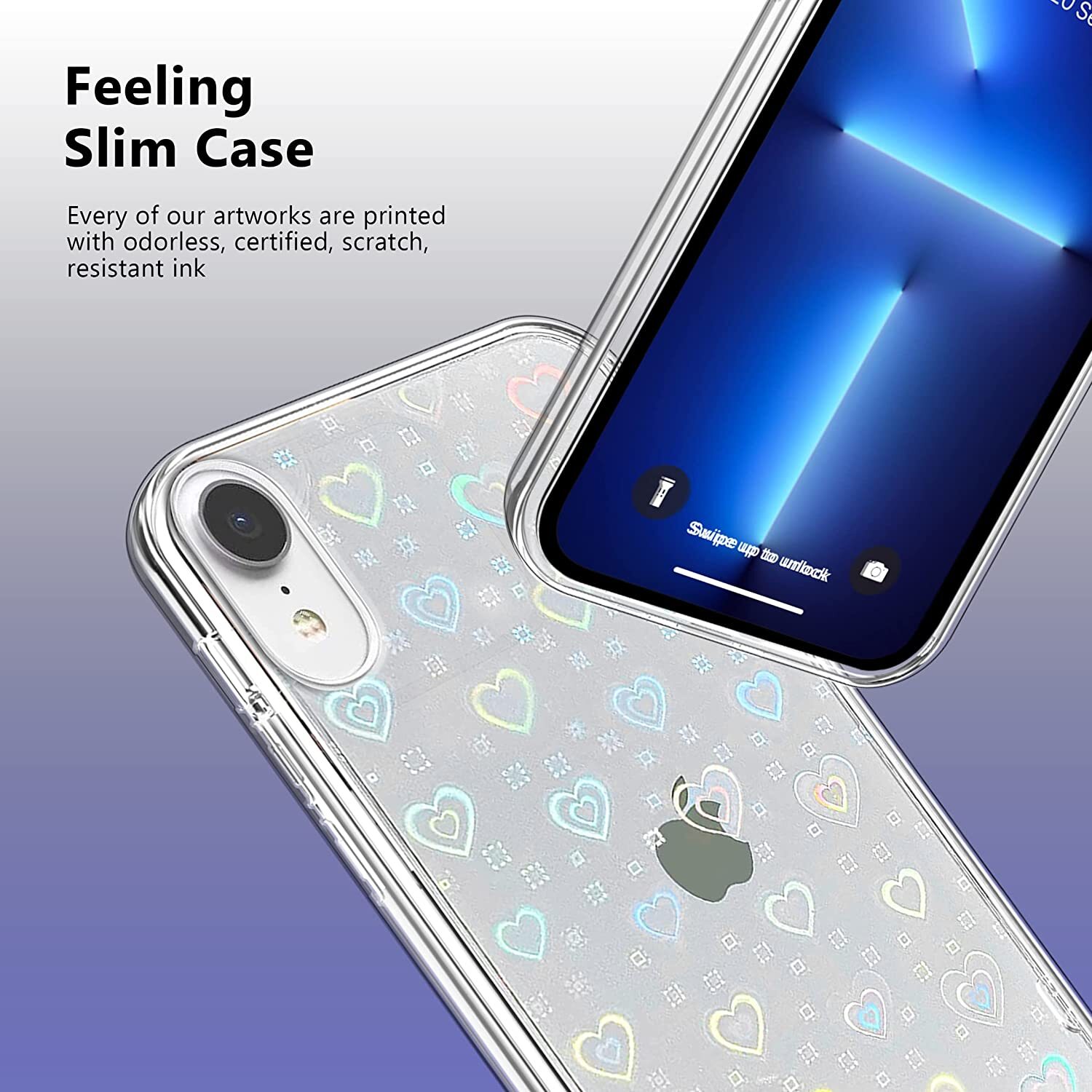 Clear Love Heart Case For iPhone