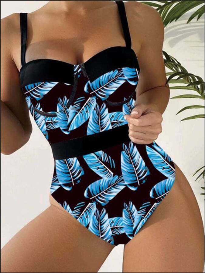 Sexy Printed Hard Wrapped One Piece Swimwear