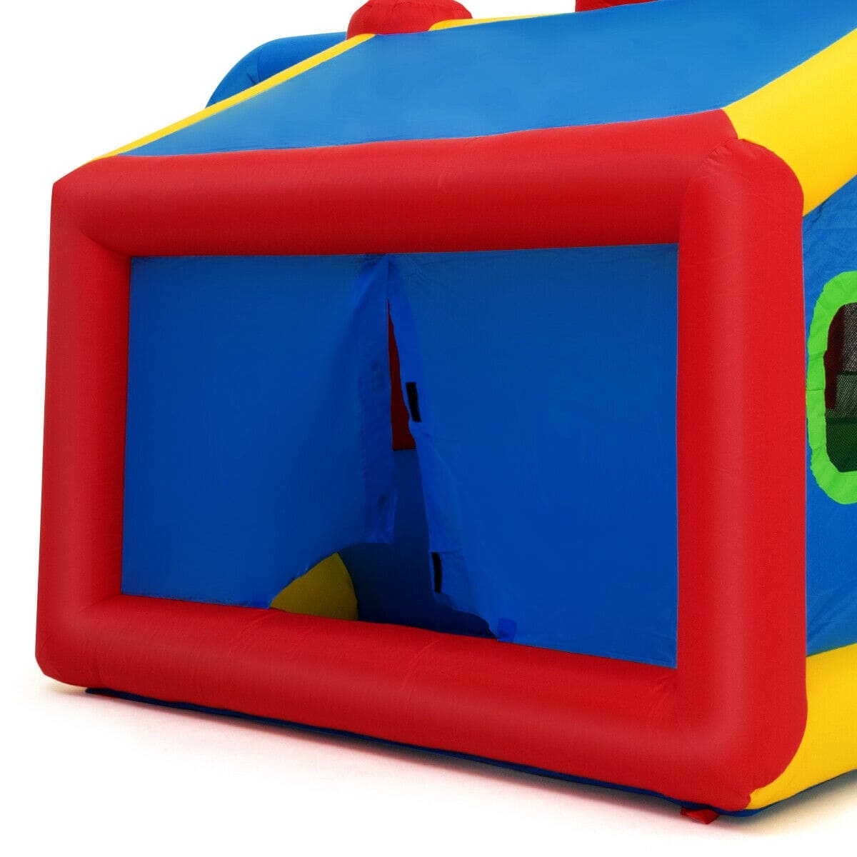 Colorful Kids Inflatable Bounce House with 480W Blower and Plastic Balls