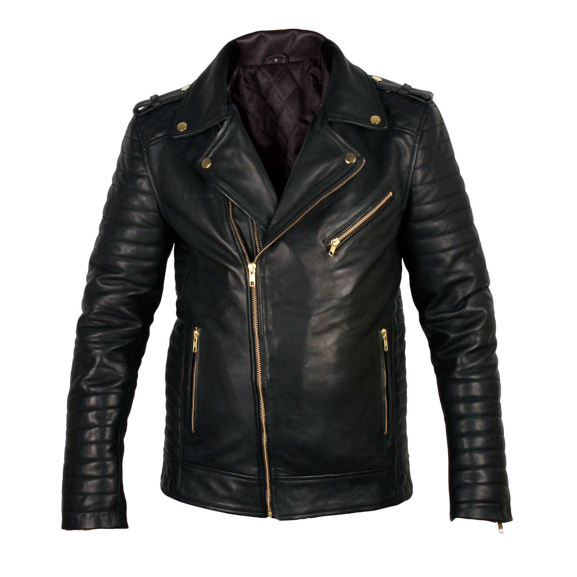 Quilted Biker leather jacket