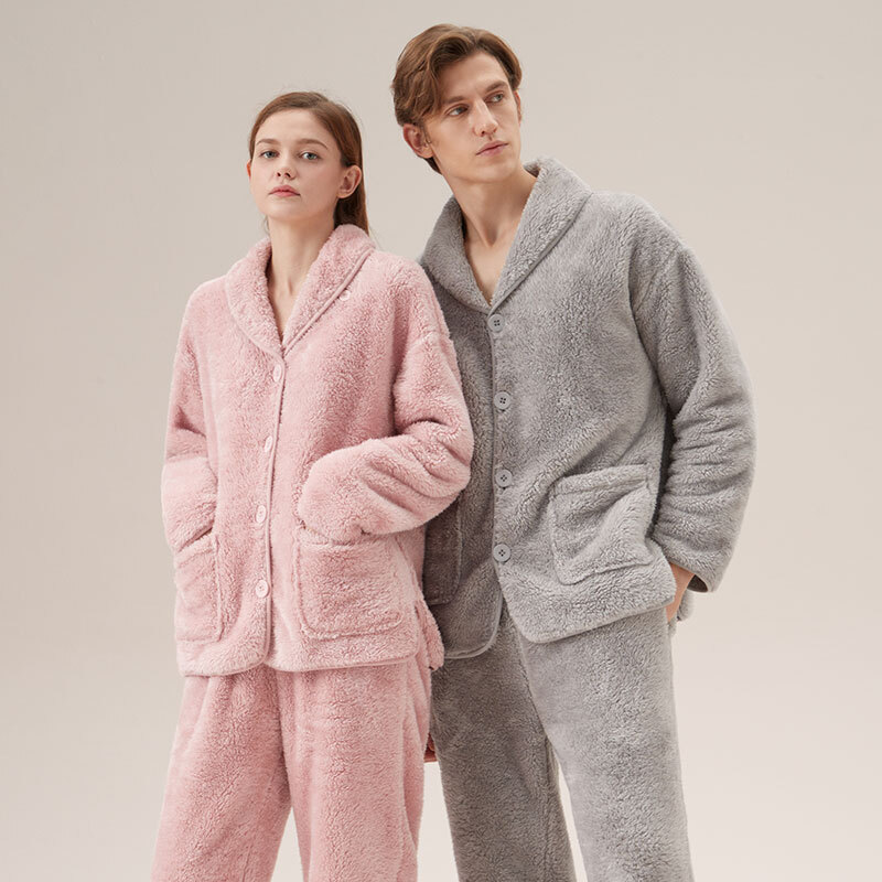 home clothing Couples autumn and winter new indoor warm and comfortable plush suit
