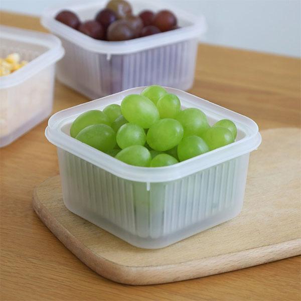 Kitchen thick multi-color fruit fresh-keeping with drain pad sealed storage box