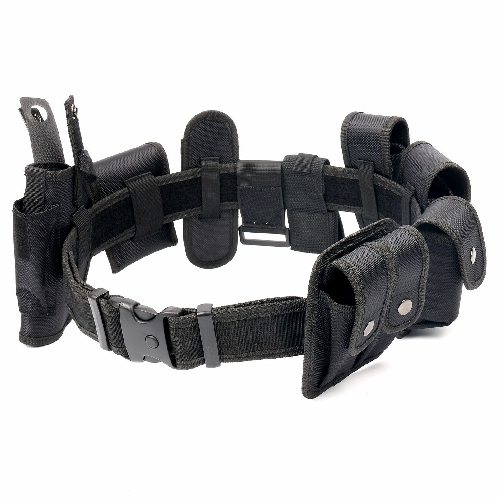 Black Tactical Duty Belt with Modular Equipment