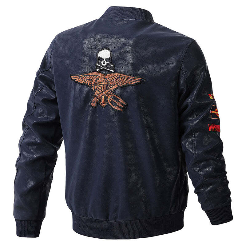 Casual Thin Embroidery Men's Flight Jacket