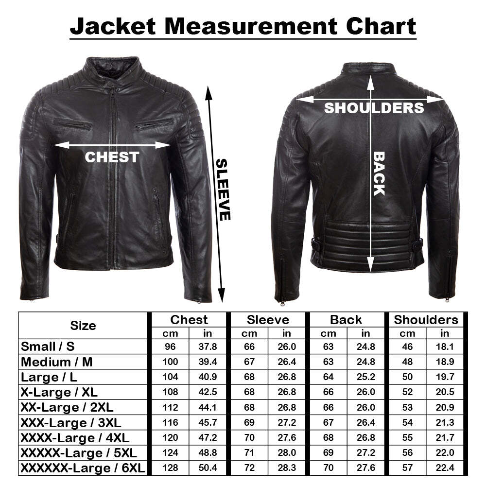 Men's  Leather Fashion Biker Jacket with Padded Shoulder Detailing (T86N)