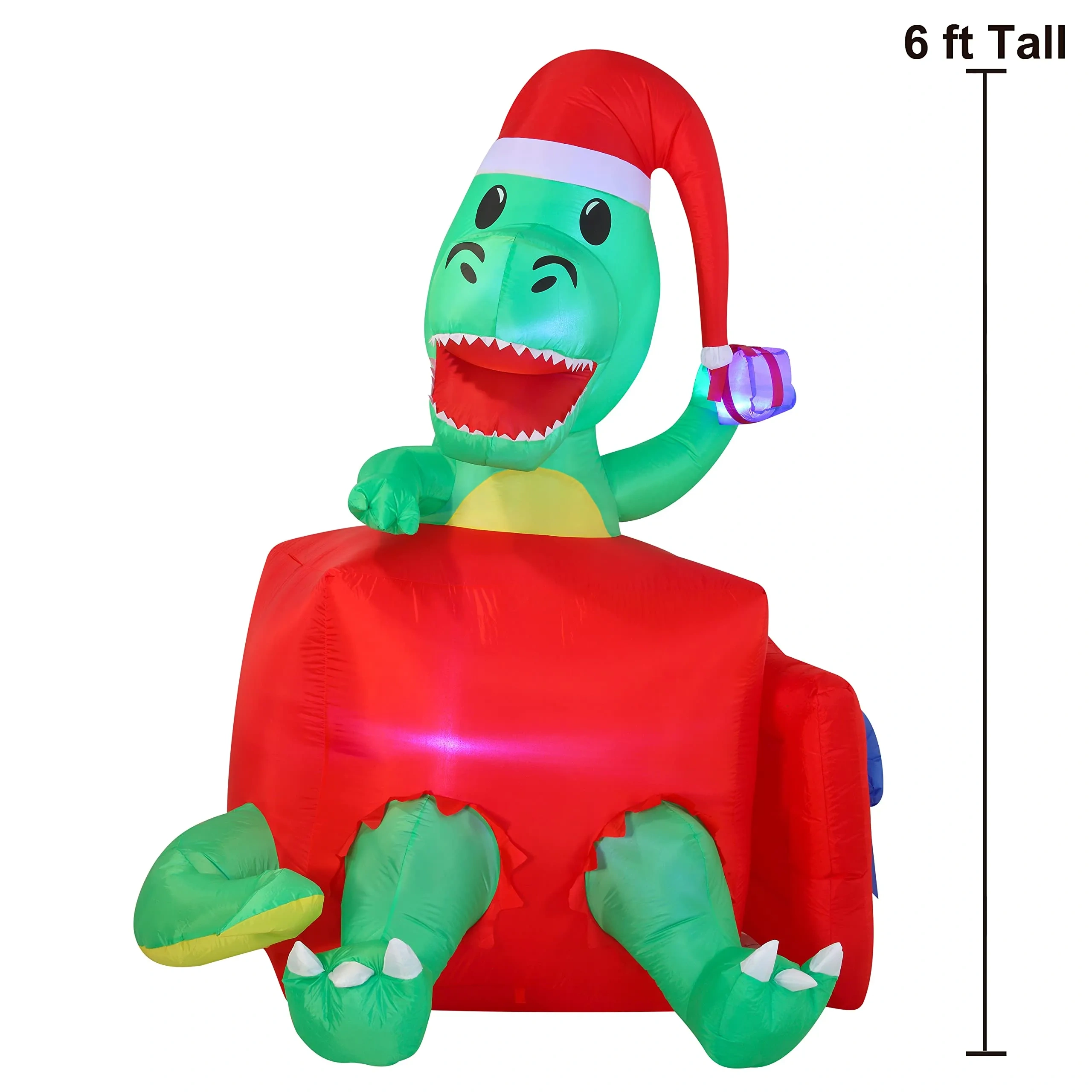 6ft LED Inflatable Dinosaur in a Gift Box