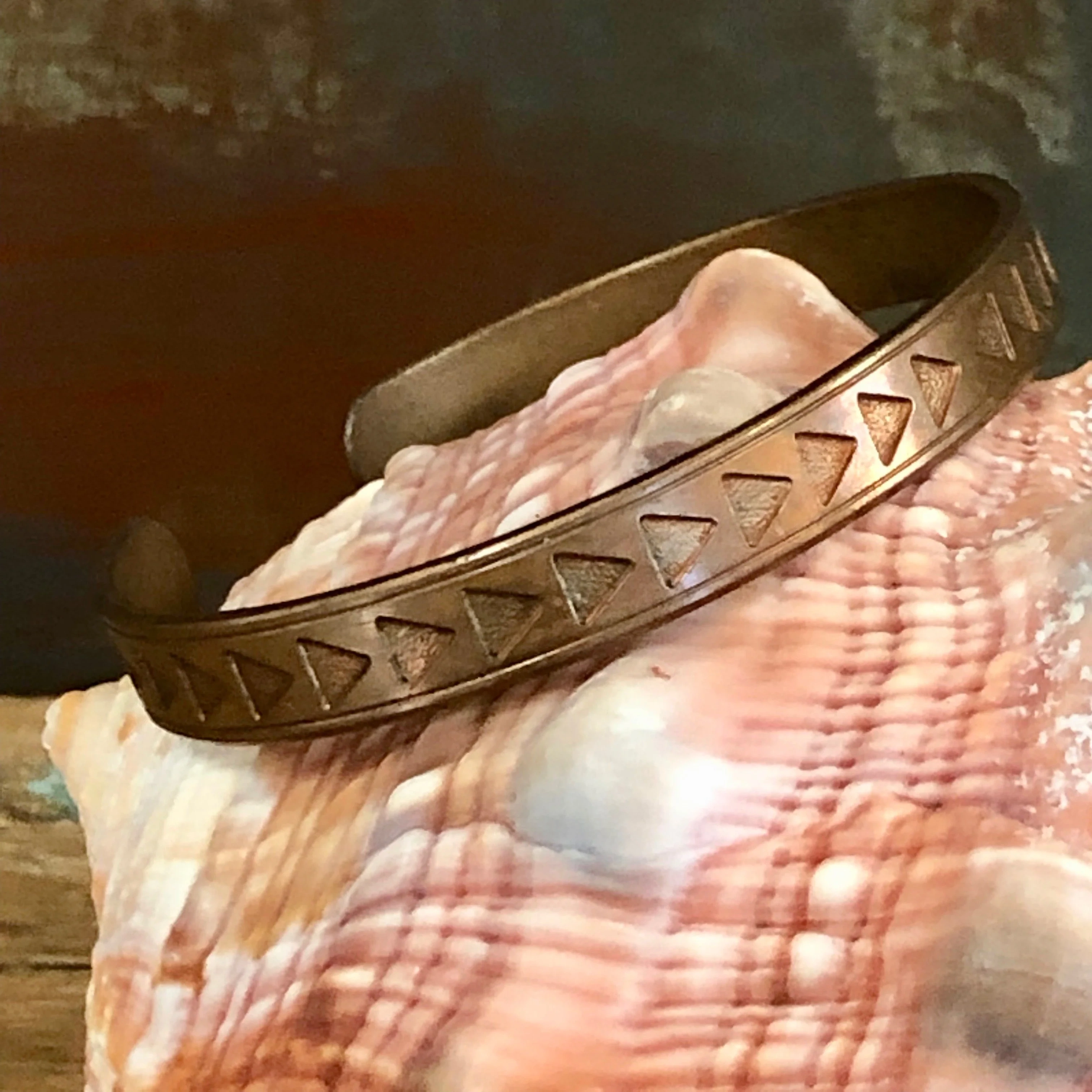 Soild Cooper Southwestern Cuff Bracelet