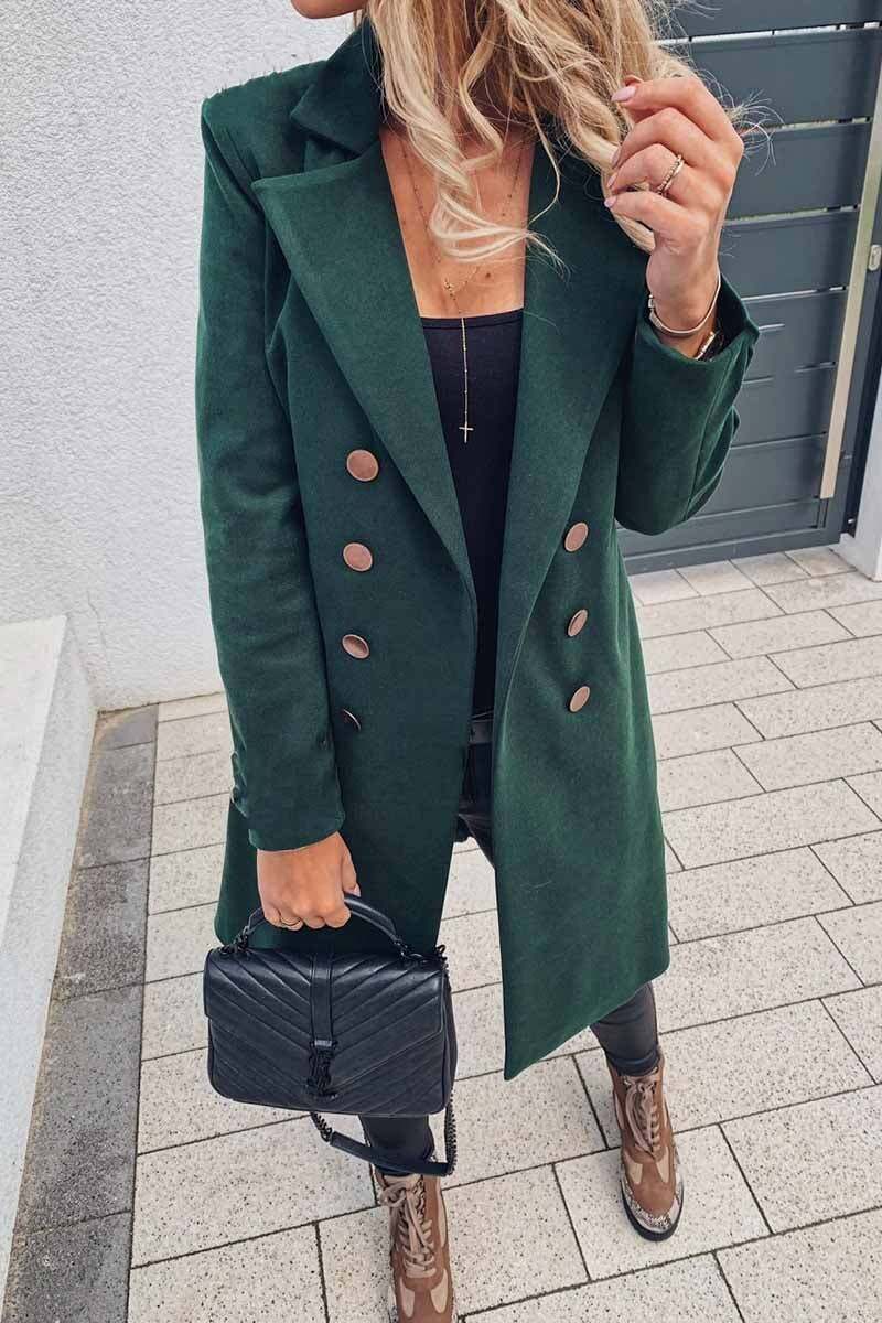 Solid Color Sexy Coat With Buttons(3 Colors) - Assvillage Shop