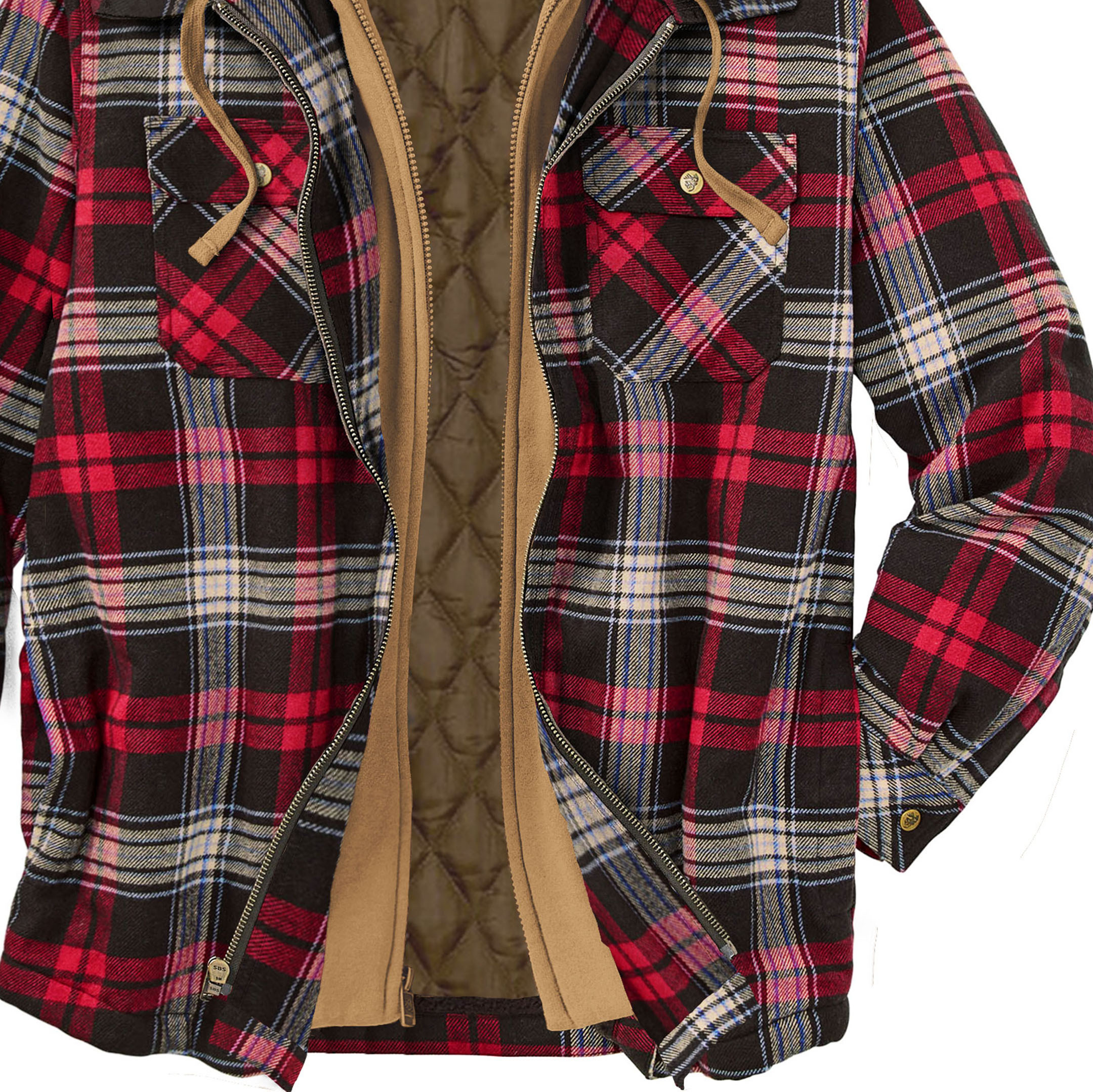 Men's Autumn & Winter Outdoor Casual Checked Hooded Jacket