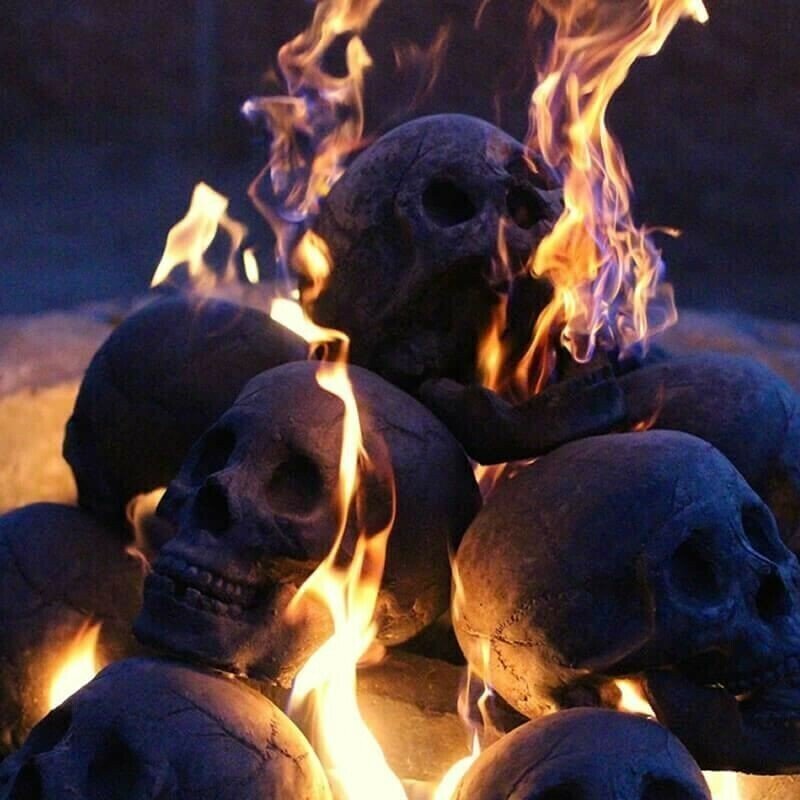 e??￥Halloween Flash Sale-Terrifying Human Skull Fire Pit(Buy 5 FREE 3)