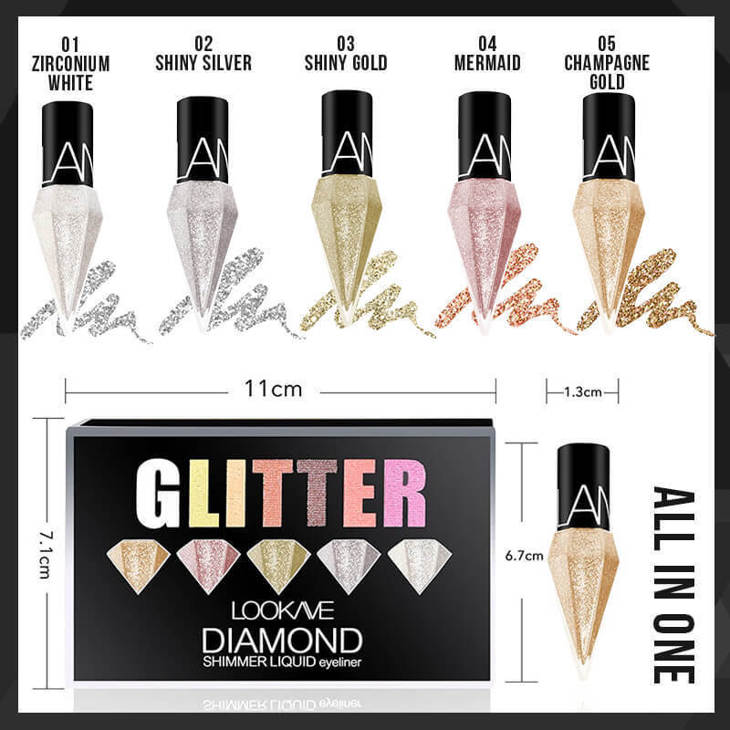 GLITTERING DIAMOND LIQUID EYELINER(Buy one get one free ⭐⭐⭐⭐⭐)