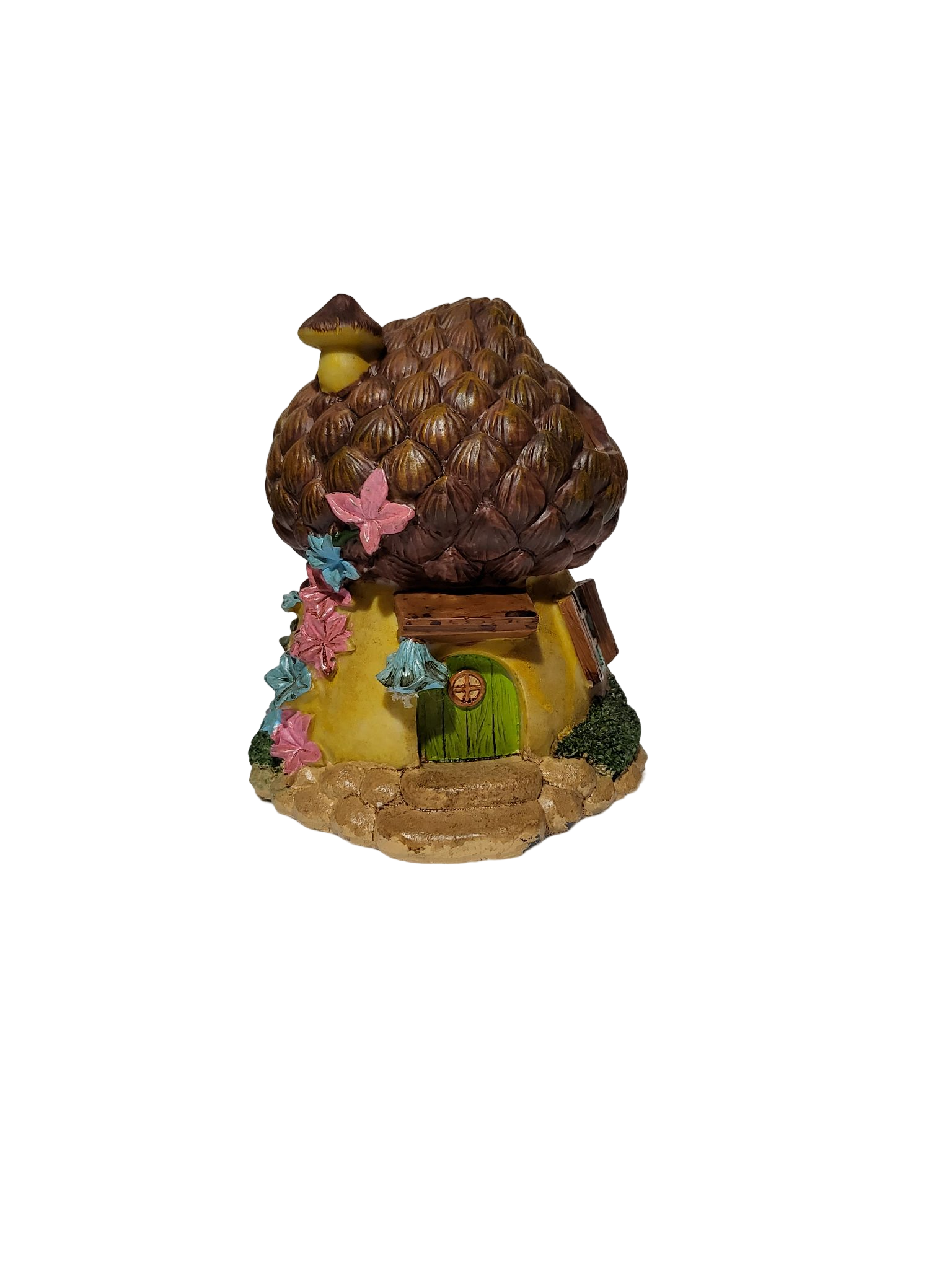 Fairy Acorn House Pink And Blue Flowers - NUMEROUS