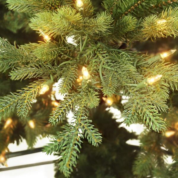 9 ft. Pre-Lit Slim Balsam Fir Artificial Christmas Tree with 800 UL-Listed Clear Incandescent Lights