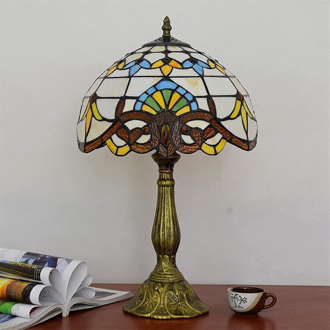 Tiffany Style Table Lamp Stained Glass Bedside Lamp Desk Reading Light 18