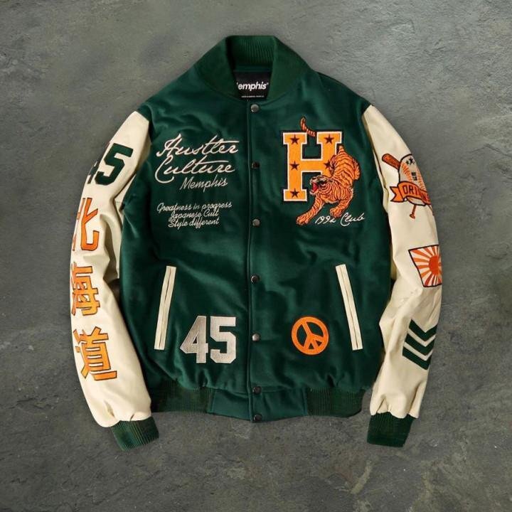 Tide Brand Fashion Street Style Hip-hop Baseball Uniform Jacket