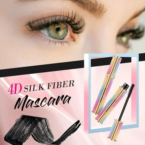 Buy 1 Get 1 Free 4D Waterproof Silk Fiber Thick Lengthening Mascara
