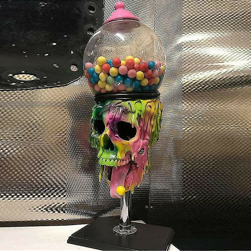 ☠️Bubble Gum Machine Realistic Skull Candy Dispenser
