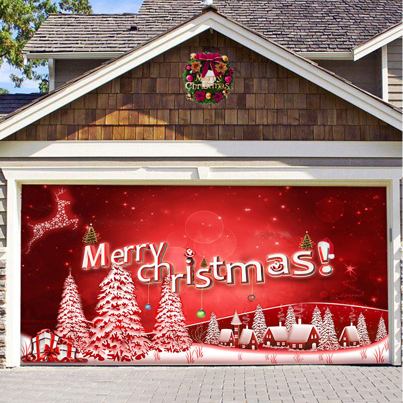 🔥 2022 New Sale -  Merry Christmas Sign Christmas Double Garage Door Cover