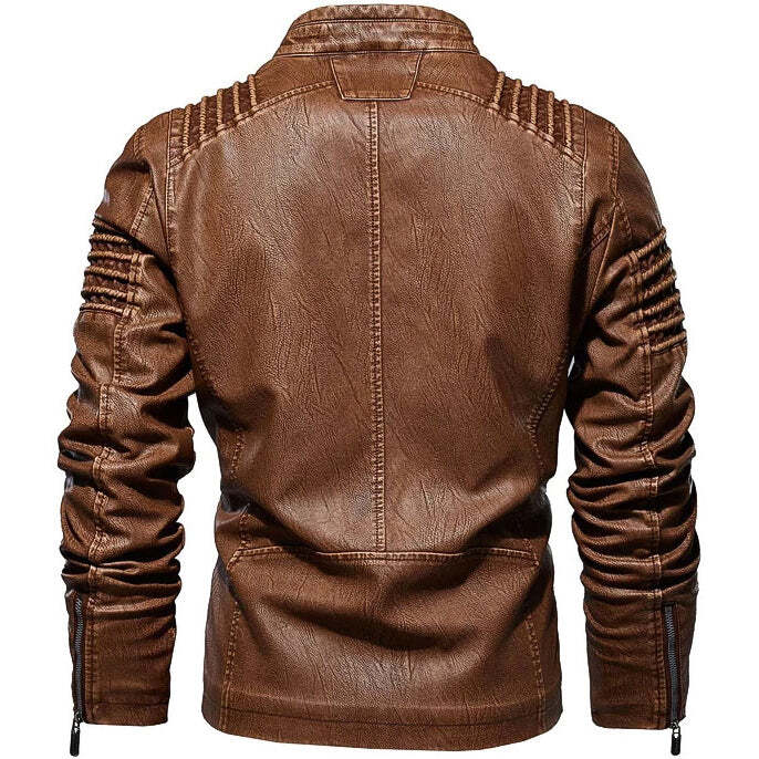 Men's Crazy Horse Faux Leather Jacket